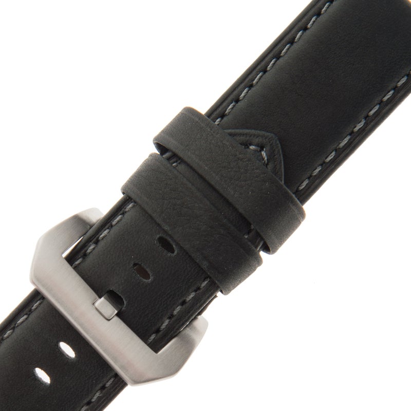 Gilden 22-26mm Gents Water-Resistant Leather Watch Strap WRBAND-0124, fits Panerai watches (24 millimeter end width, Black) - Image 2
